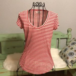 Madewell red striped tee
